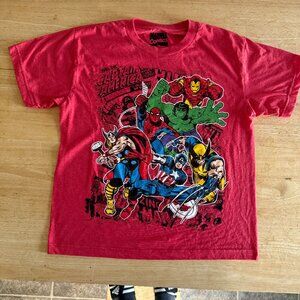 Marvel Comics Men’s T-Shirt – Size Large – Featuring the Avengers & More!